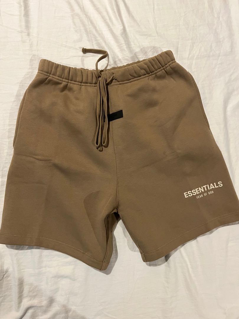 Fear of God FOG Essentials Shorts Tan, Men's Fashion, Bottoms