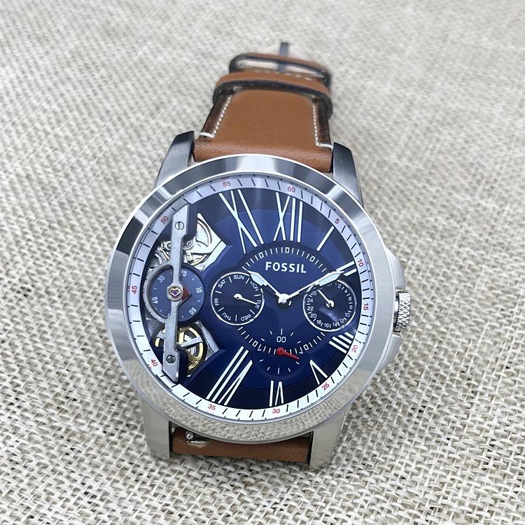 Fossil men s analoog watch casual automatic skeleton chrono runway