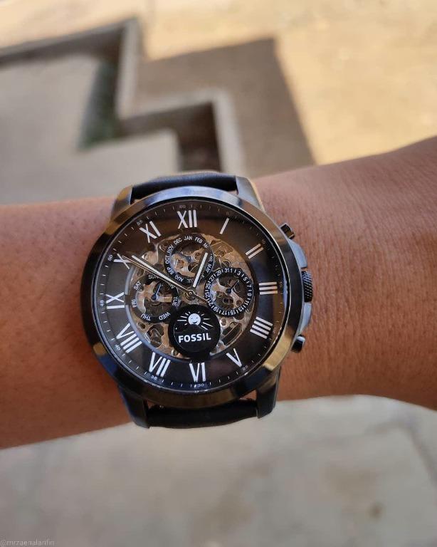 Fossil selfwinding men s chrono skeleton automatic analog watch