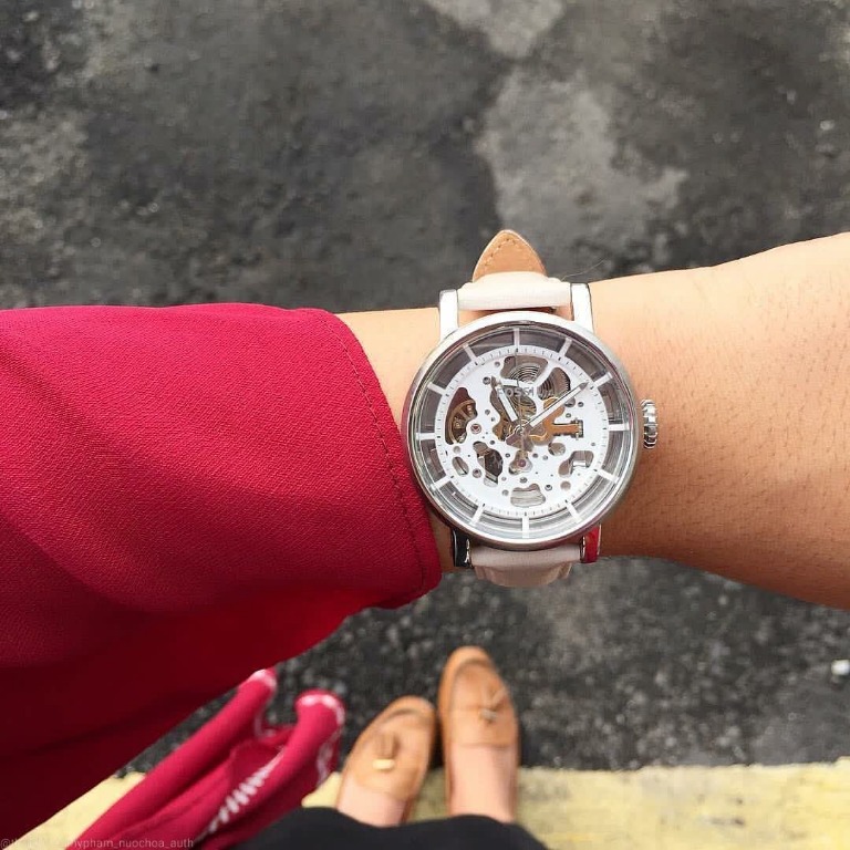 Fossil unisex analog chrono ladies skeleton automatic watch ME3065