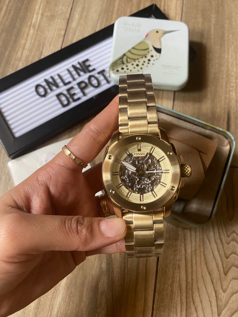 Fossil watch automatic gold, Men's Fashion, Watches & Accessories, Watches  on Carousell