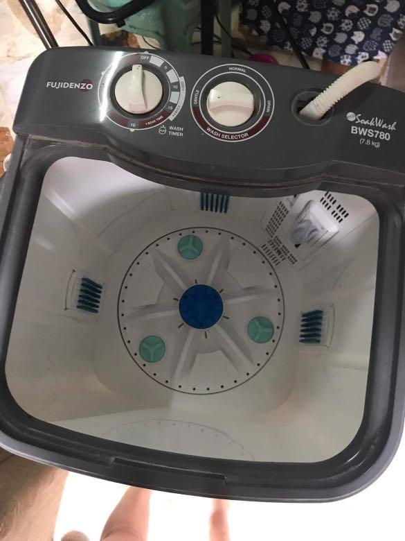 Fujidenzo 7.8 kg Single Tub Washing Machine BWS780 (Gray), TV & Home