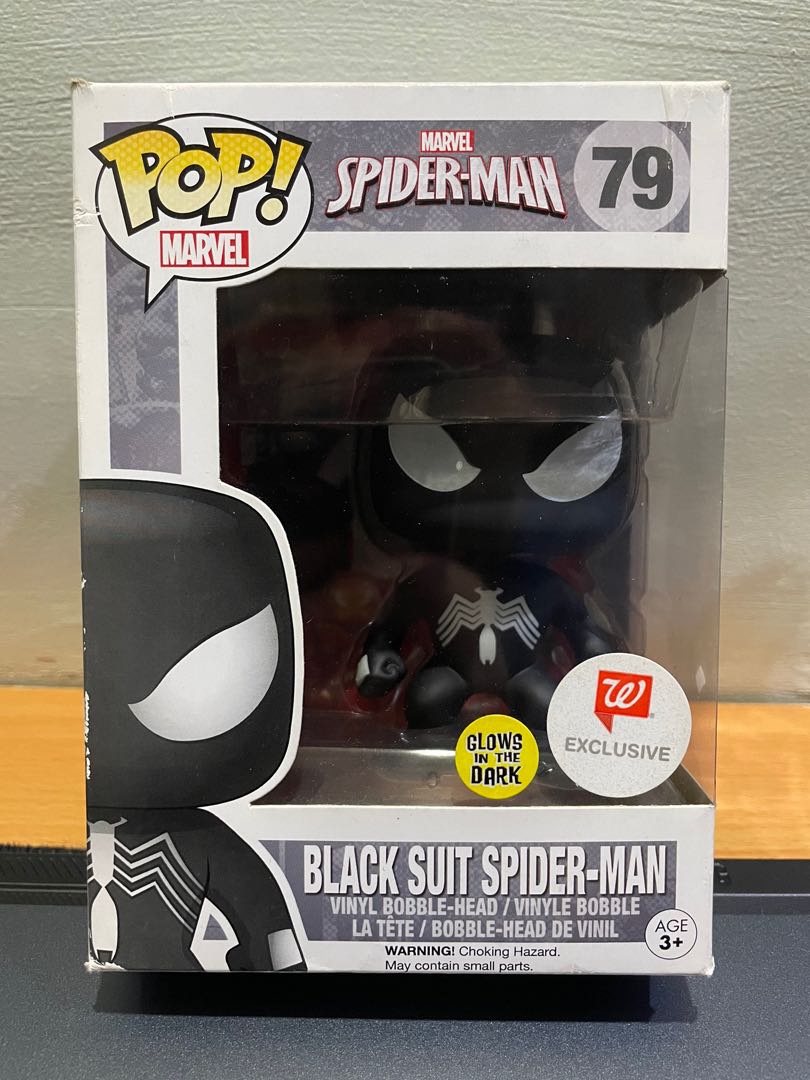 Funko Black suit SpiderMan Walgreens Gitd, Hobbies & Toys, Toys