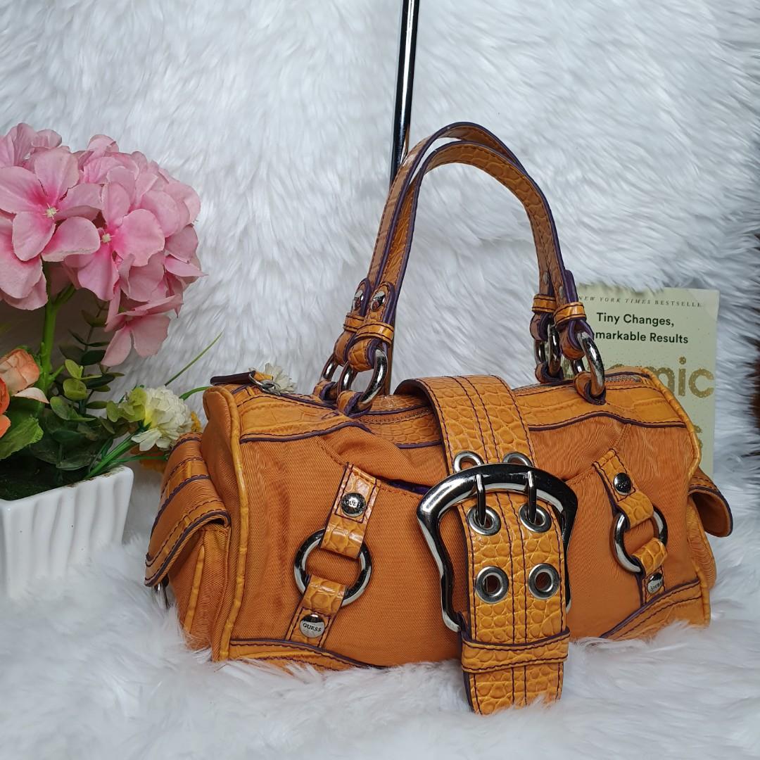 GUESS HANDBAG SALE SMALL HANDBAG FOR WOMEN SALE ORANGE COLOR BAG PRELOVE BRANDED SALE