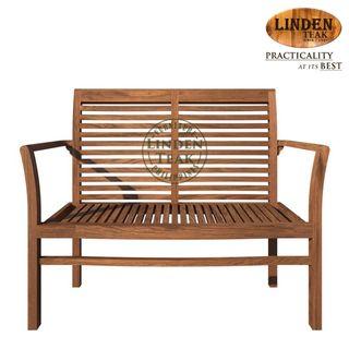 Handcrafted Solid Teak Wood ECO Stacking Sofa 2-Seater Furniture