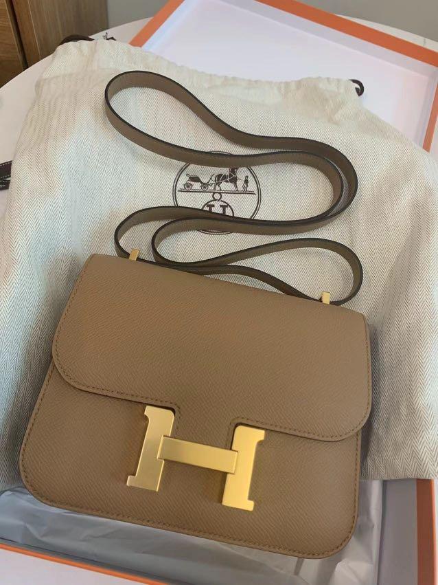 Hermes Mini Constance Epsom 0M Chai GHW Stamp U