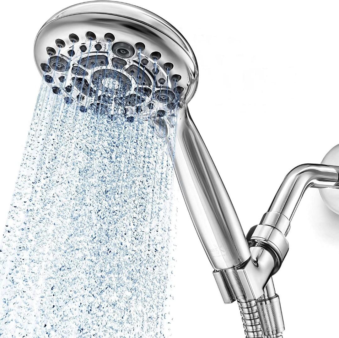 High-Pressure Handheld Shower Head 6-Setting - 5 Inch ...