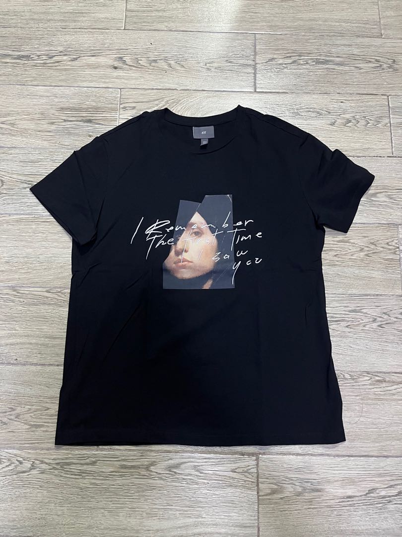 H&M Black Shirt with Print (Worn by Enhypen Jake), Men's Fashion, Tops