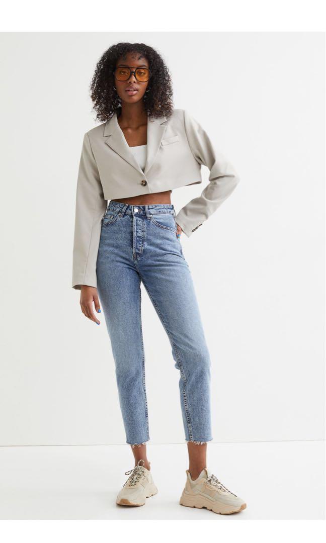Cropped blazer on sale h&m