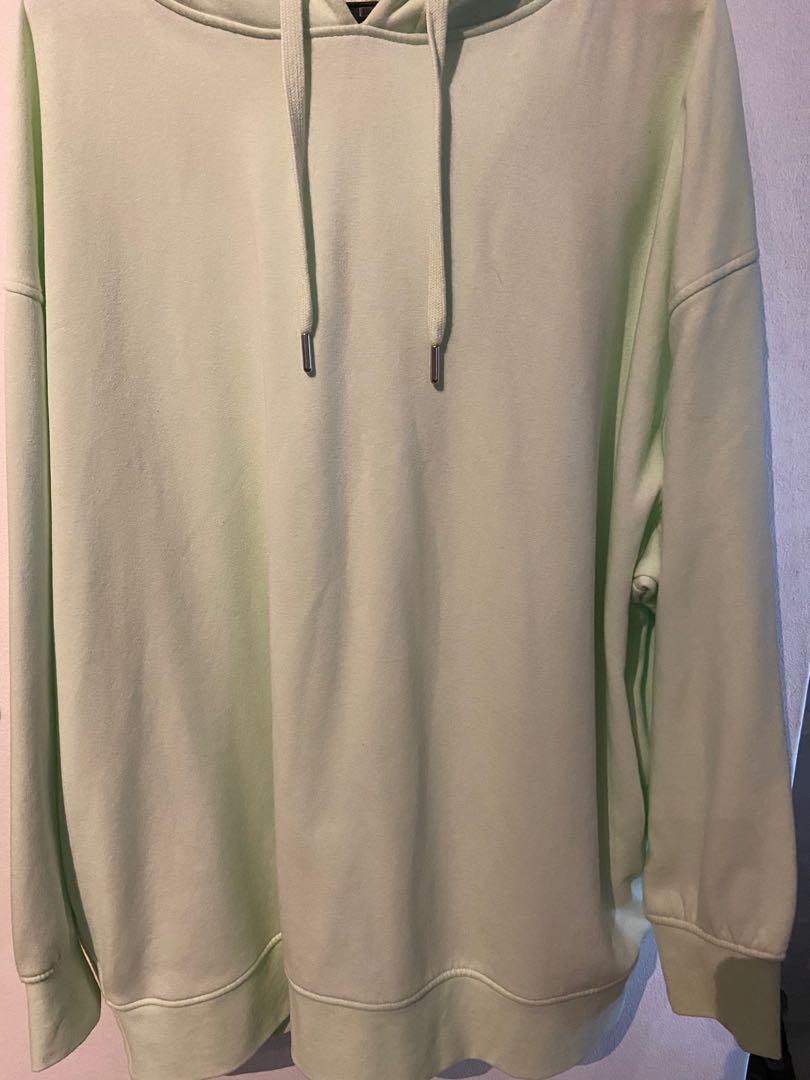 H M oversized light green hoodie Women s Fashion Tops Shirts on