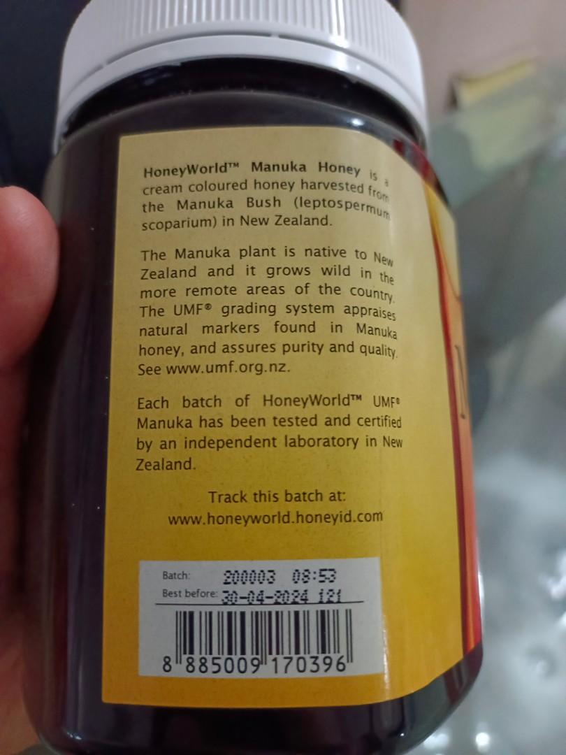 Honey World UMF 15+ Manuka honey, Health & Nutrition, Health