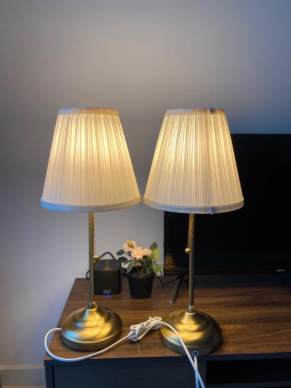 Ikea Bedside table lamps like new, Furniture & Home Living, Lighting