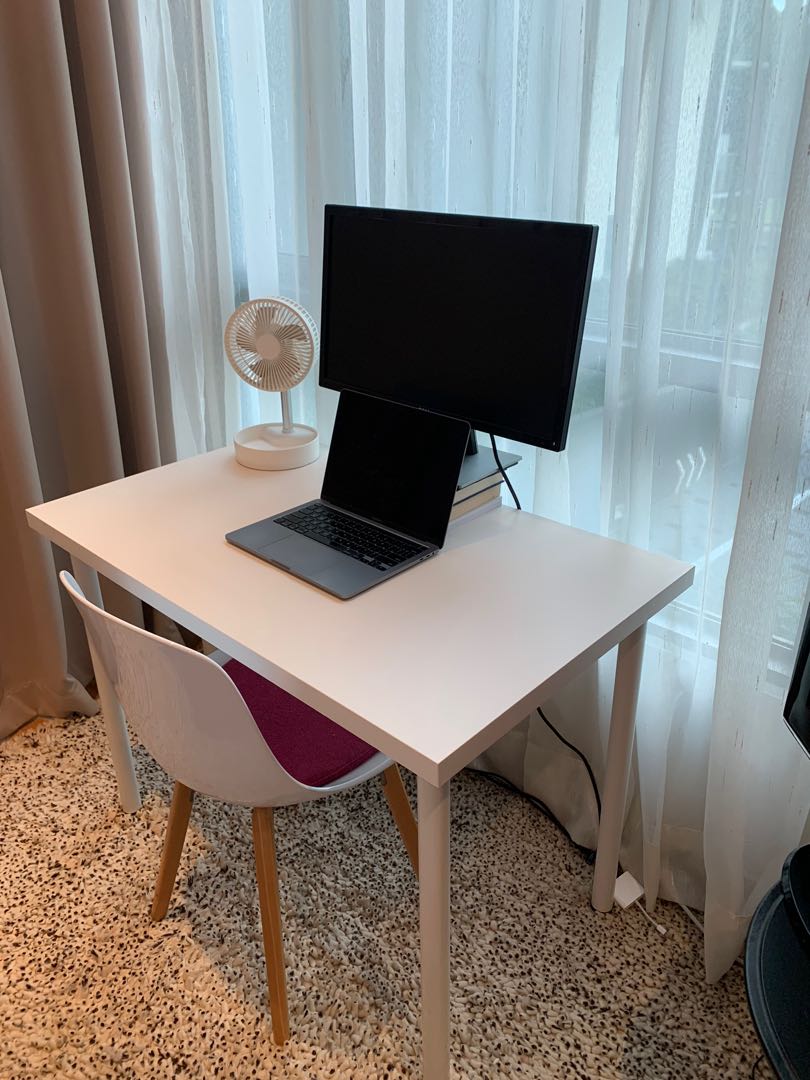 IKEA LINNMON / ADILS white table/desk 100x60 cm, Furniture & Home