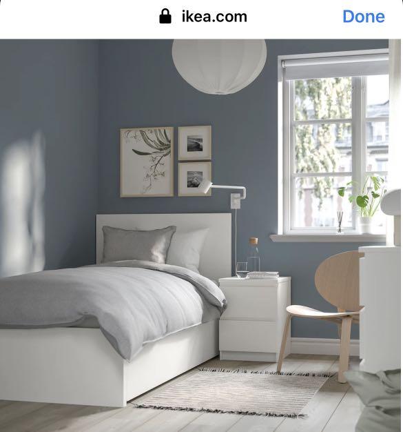 Ikea Malm Bed Frame + Mattress + Drawers, Furniture & Home Living