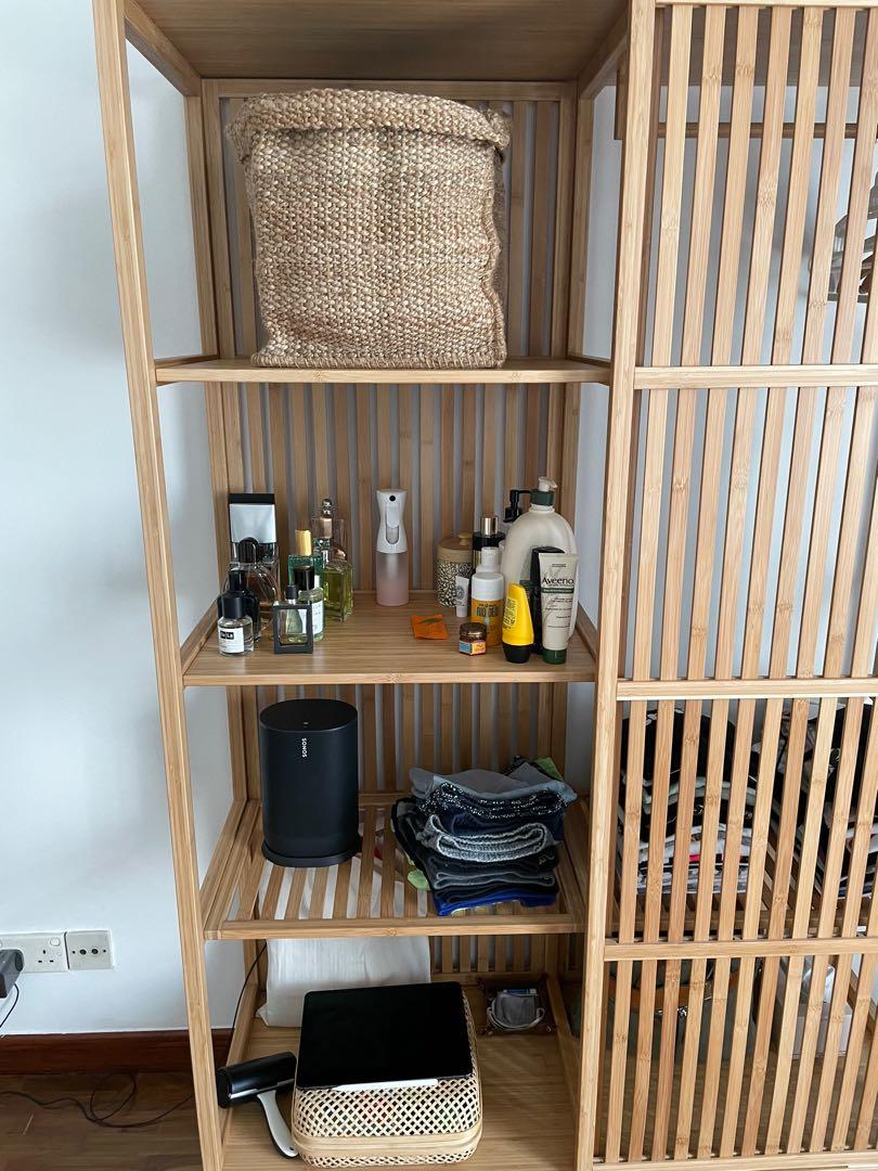 IKEA NORDKISA BAMBOO WARDROBE, Furniture & Home Living, Furniture