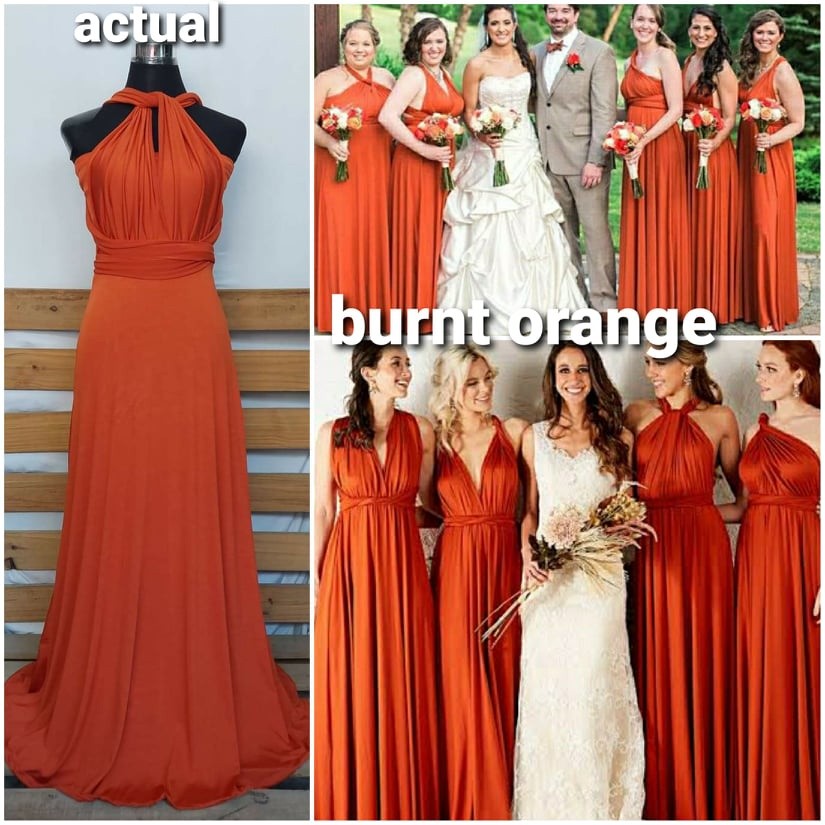 orange infinity dress