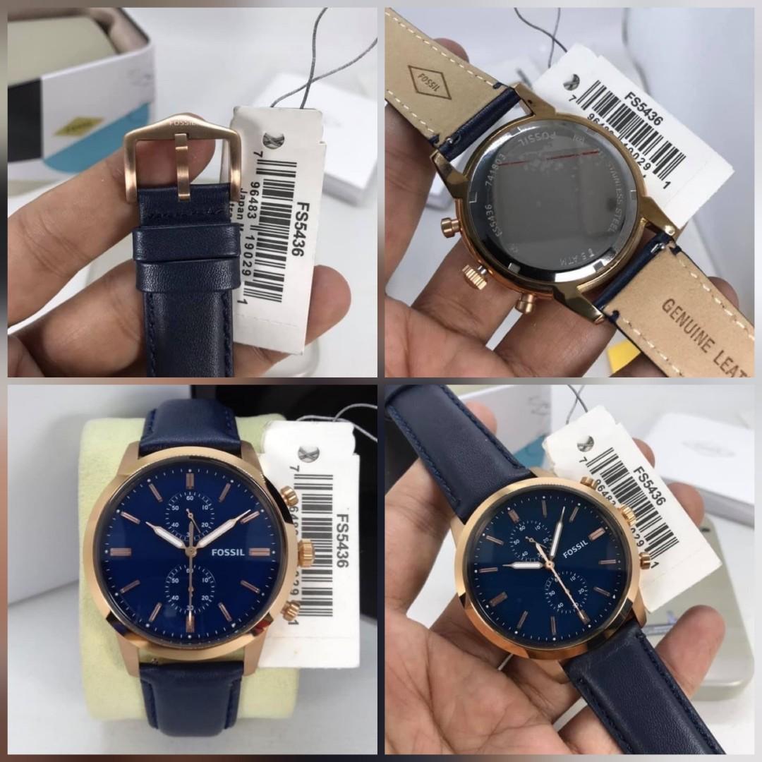 JAM TANGAN PRIA FOSSIL FS5436 STRAP KULIT ORIGINAL BERGARANSI