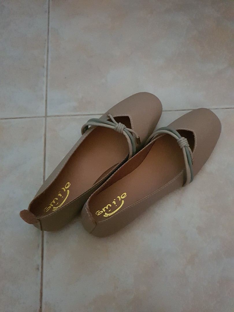 khaki flats women's shoes
