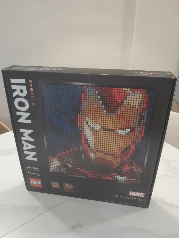 LEGO Art Marvel Studios Iron Man 31199 Building Kit for Adults; A Creative  Wall Art Set Featuring Iron Man That Makes an Awesome Gift (3,167 Pieces)