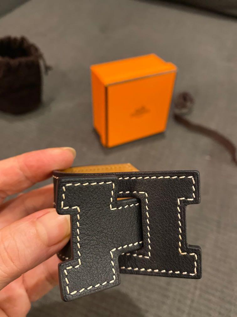 LNIB Hermes JET LAG all leather bracelet