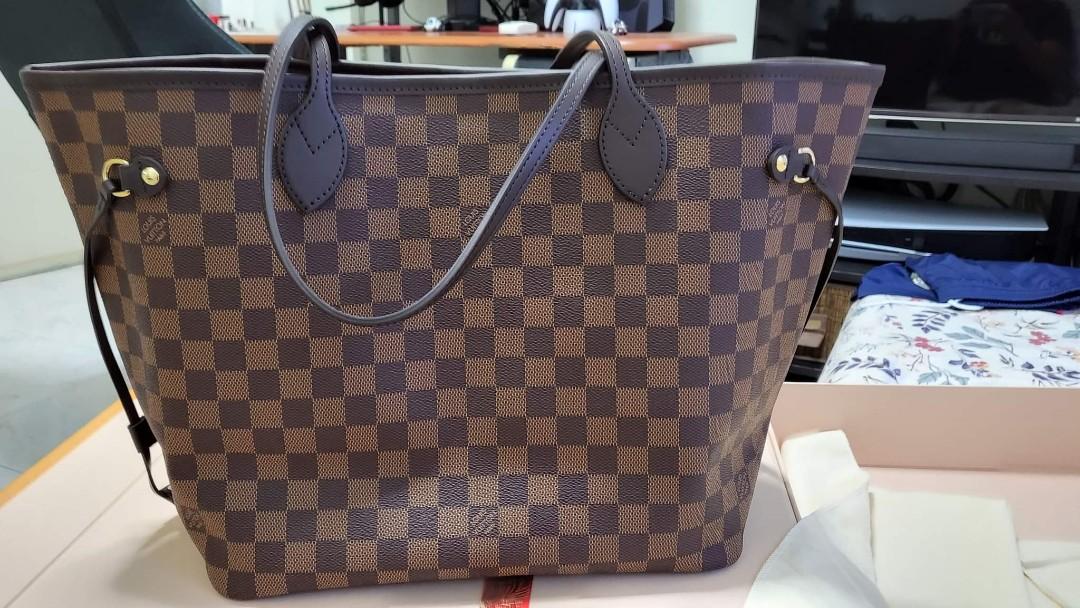 Authentic Louis Vuitton MM 2014 handbags Neverfull mm mono cherry