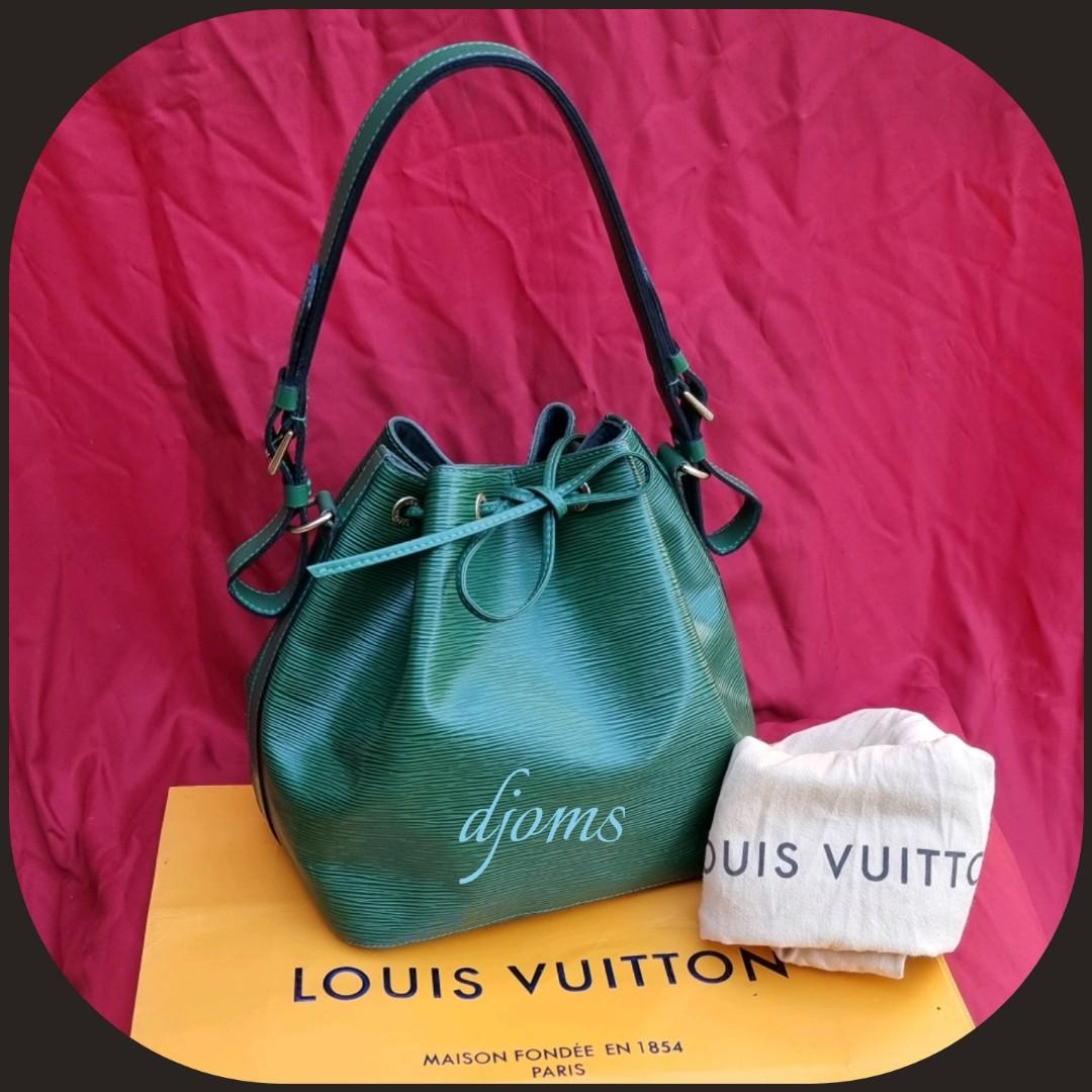 Louis Vuitton  Bags  Sold Louis Vuitton Bucket Petite Bag Green  Poshmark