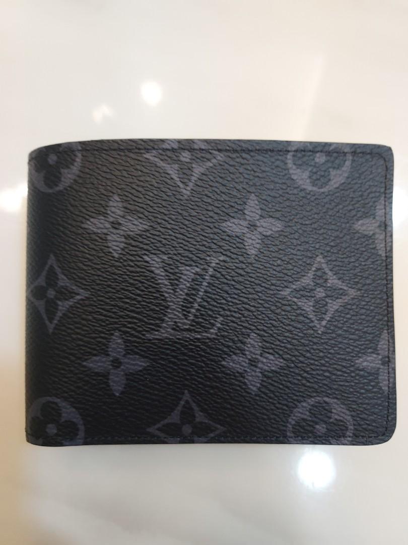 Louis Vuitton Monogram Eclipse Split Zippy Wallet M60017 Silver