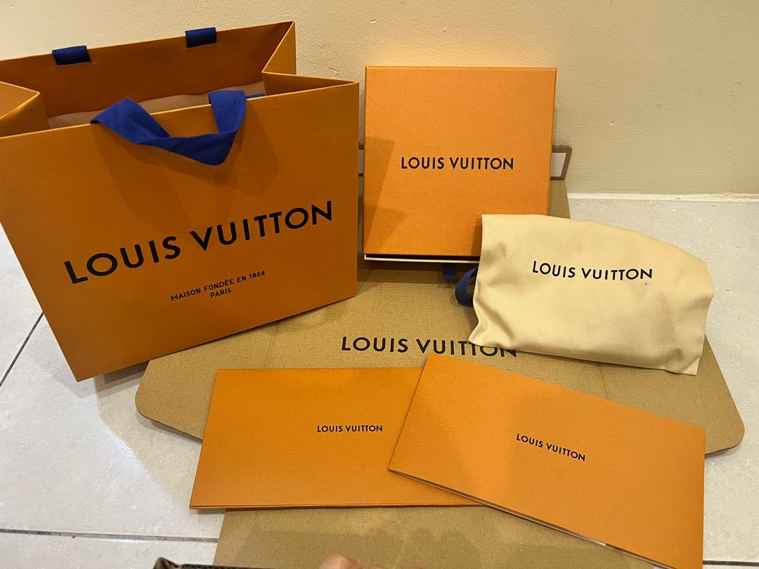 Authentic Louis Vuitton Gift Bag Paper Shopping Bags, Box, Ribbon, and dust  bag