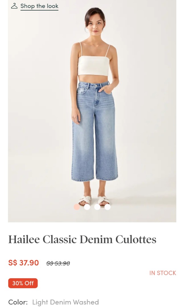 Love Bonito Hailee Classic Denim Culottes, Women's Fashion, Bottoms ...
