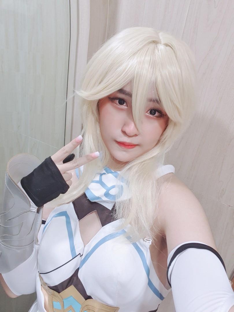 Lumine cosplay with wig and hair accessories genshin impact traveller ...