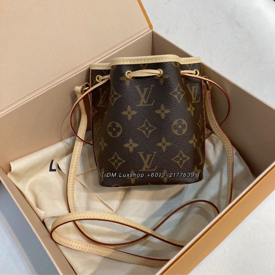 RTP: $2810) RARE!! LOUIS VUITTON NANO NOE MONOGRAM JACQUARD DENIM BAG,  Luxury, Bags & Wallets on Carousell