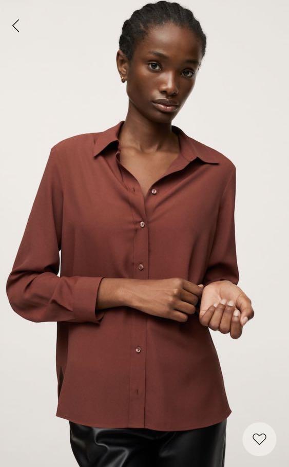 Maroon dress store shirt womens