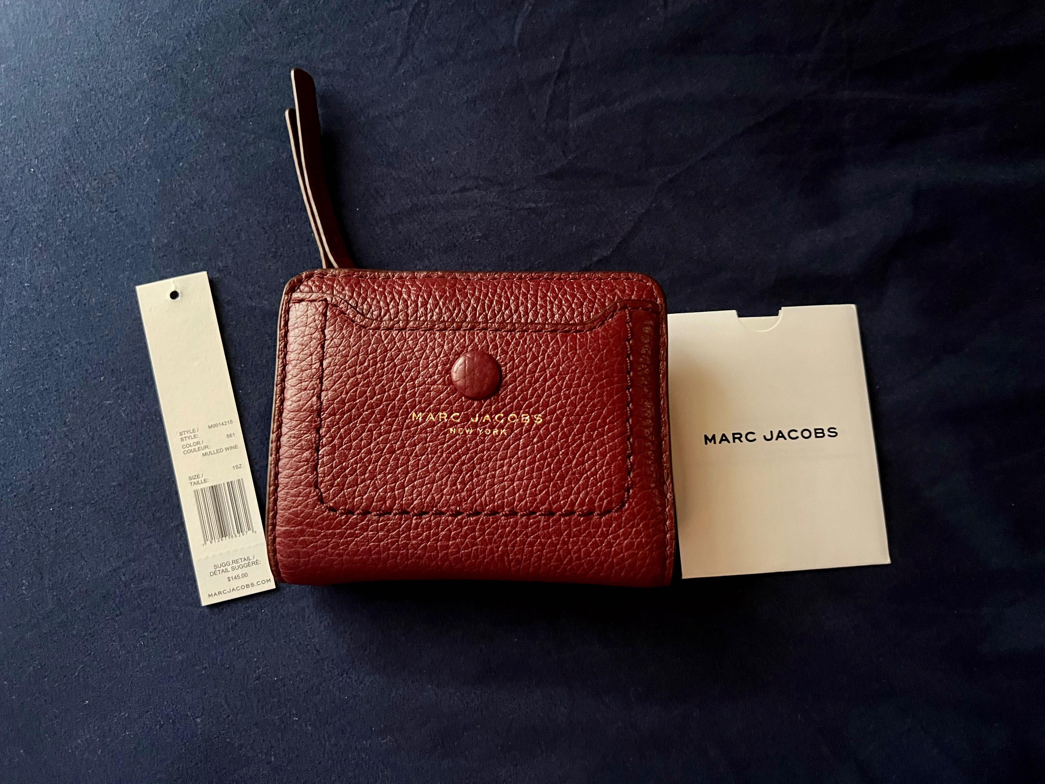 Marc jacobs empire city mini compact best sale leather coin wallet