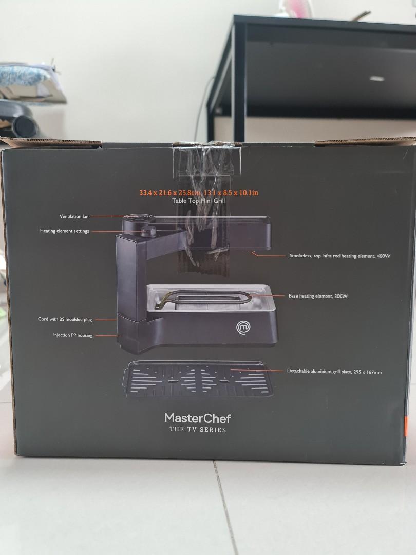 MASTERCHEF TABLE TOP MINI GRILL BBQ GRILLER BARBECUE SMOKLESS VENTILATED PAN, TV & Home