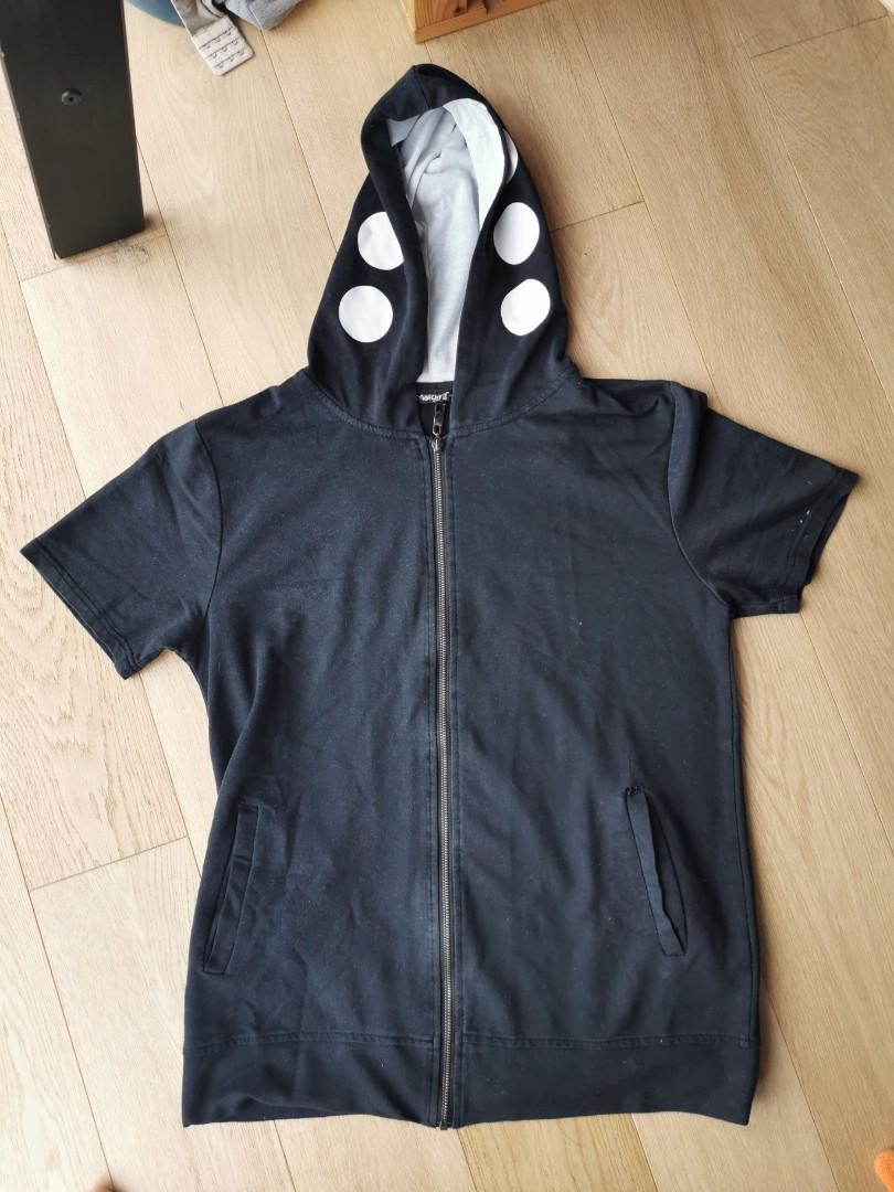 Mekakucity Actors Kano Shuuya Hoodie Jacket Short Sleeve Cosplay