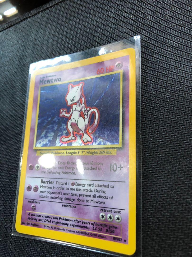 Mewtwo 10/102 Pokemon Card Base Set Korean Unlimited - PSA 9