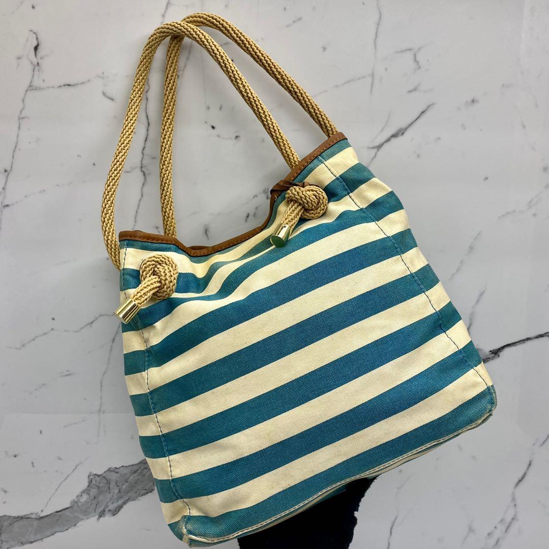 Mk blue and on sale white striped bag