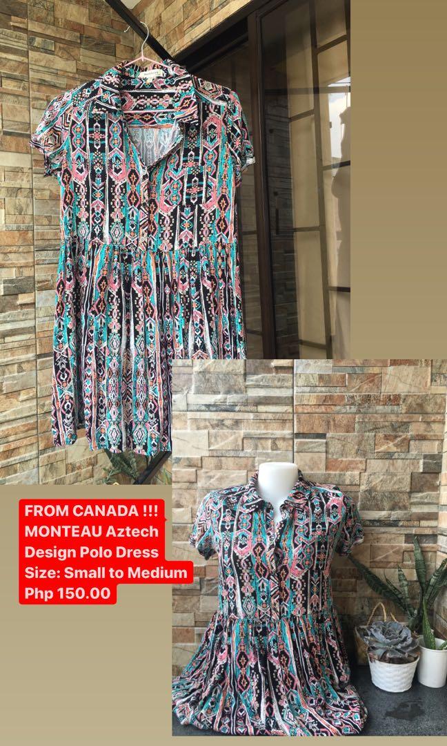 MONTEAU Aztech Design Polo Dress Women s Fashion Dresses Sets