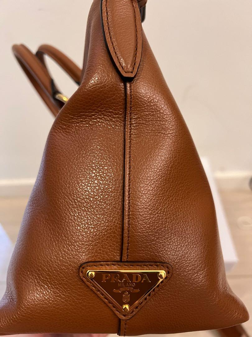Prada 1BG317 Leather Tote Bag