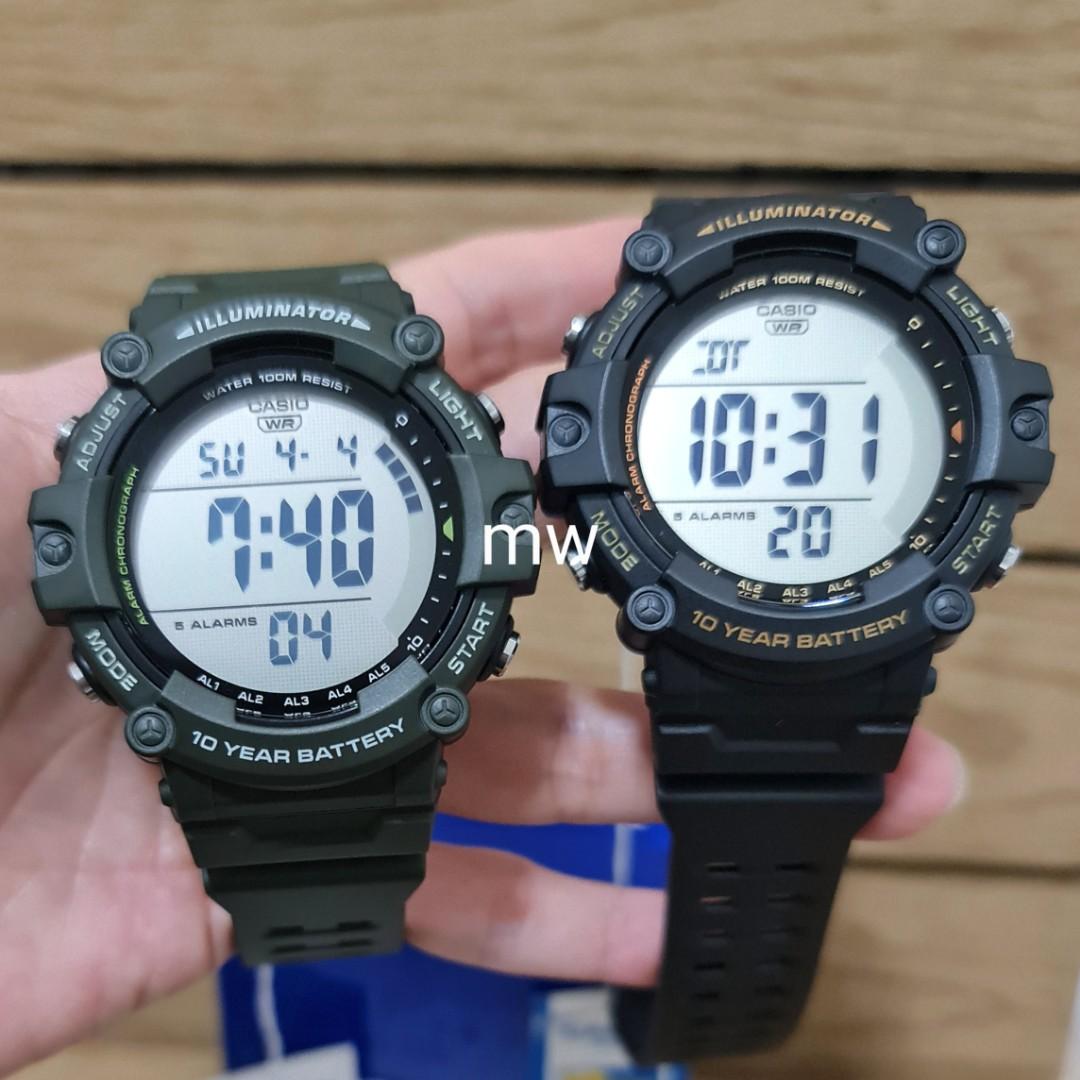 Original Casio digital men s extra long strap watch ae 1500whx