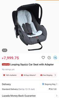 PRE-LOVED LOOPING SQUIZZ CAR SEAT 0+
