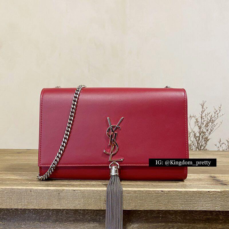 Pre-order YSL Saint Laurent Kate Monogram Tassel Medium Flap Bag Chain  Strap Red, Luxury, Bags & Wallets on Carousell