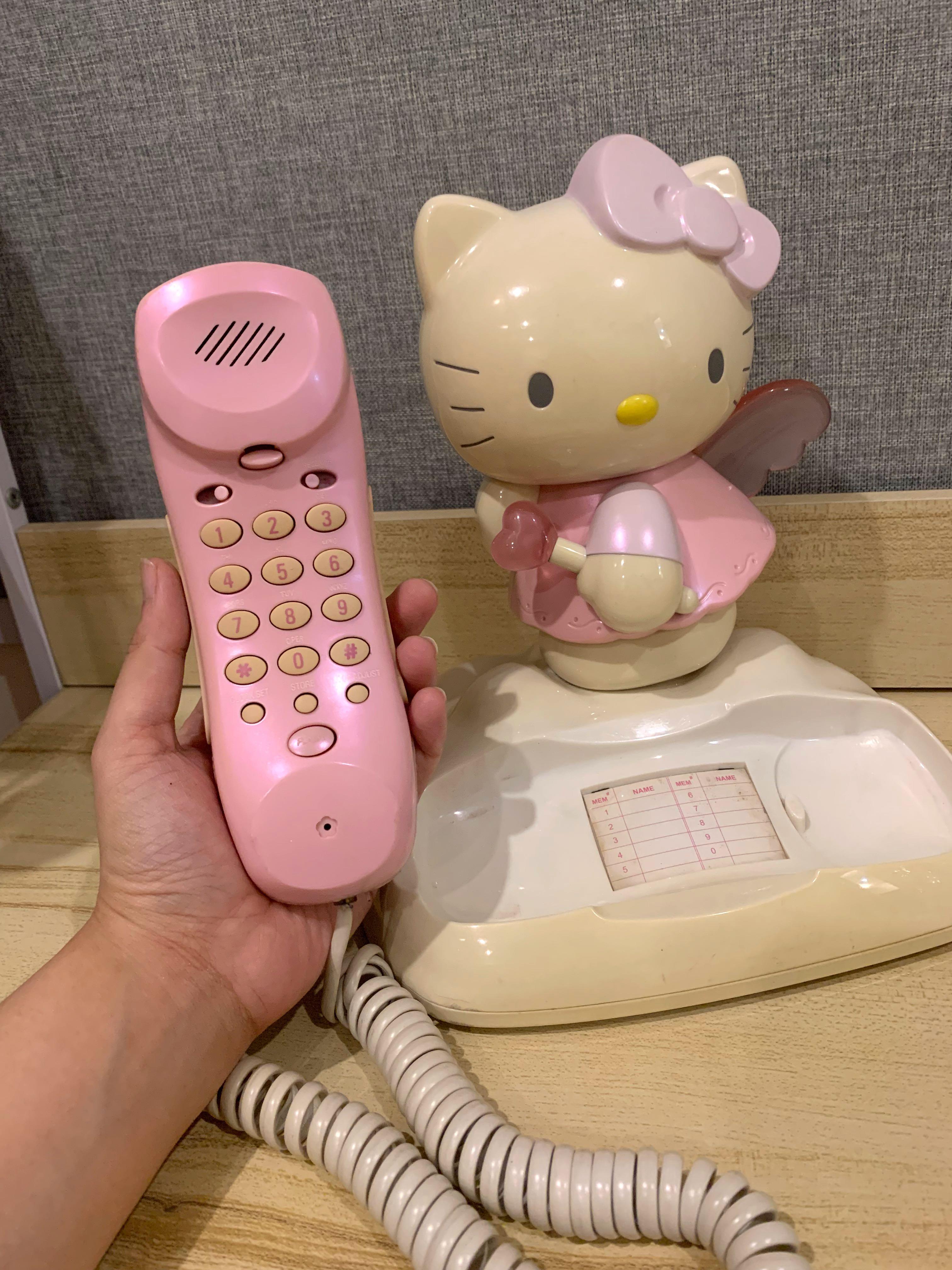 RARE Hello Kitty Light Up Telephone Landline with Caller ID, Hobbies