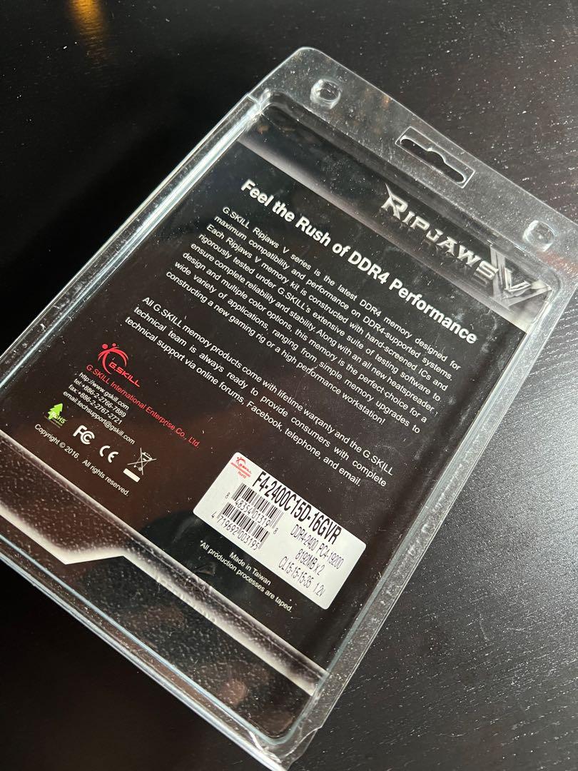 Ripjaws V ddr4-2400 cl 15 15 15 35 8gb x2, Computers