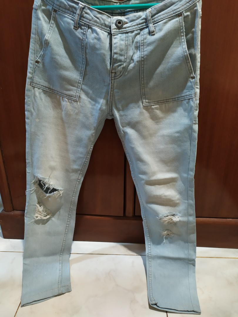 Ripped Jeans Colorbox, Fesyen Wanita 