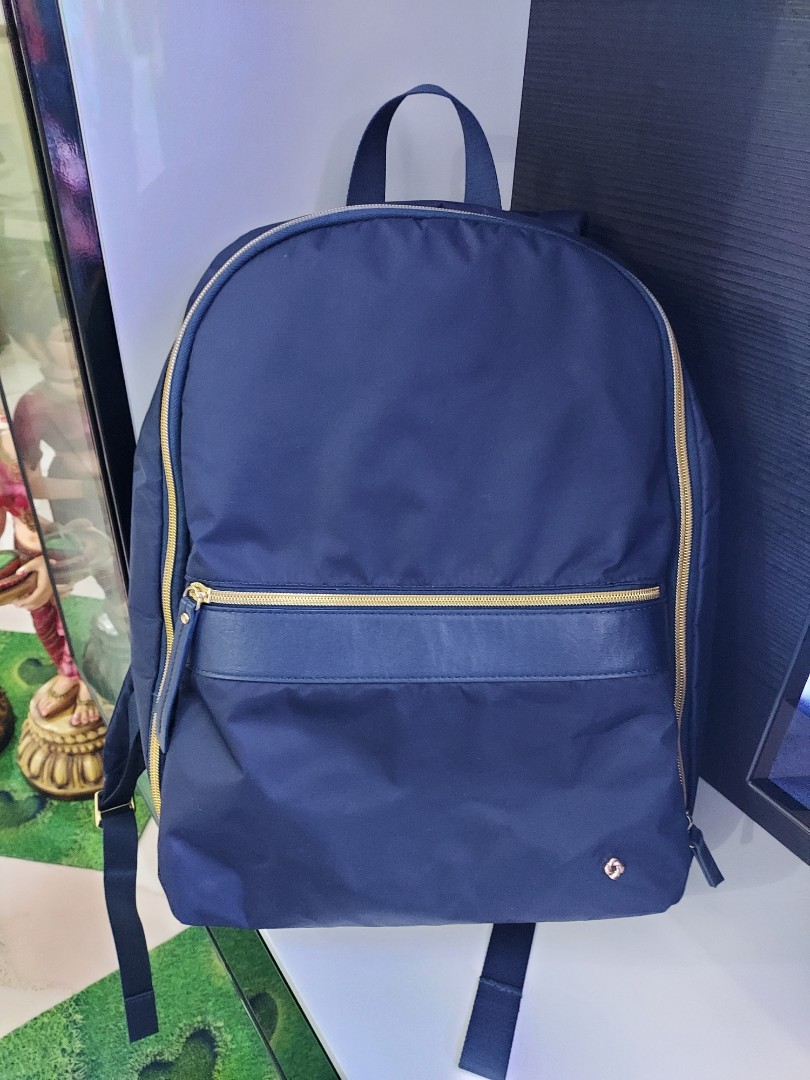 Samsonite backpack in Navy blue, Women's Fashion, Bags & Wallets