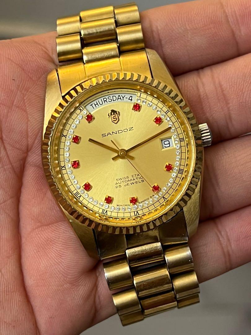 Sandoz gold watch price online