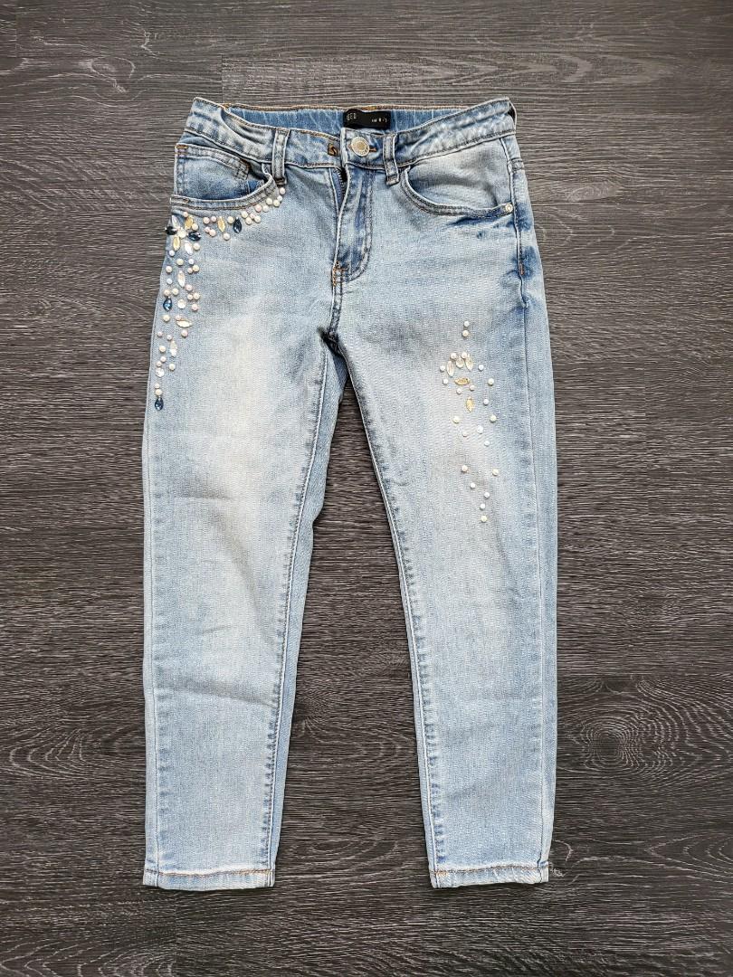 Girls hotsell embellished jeans
