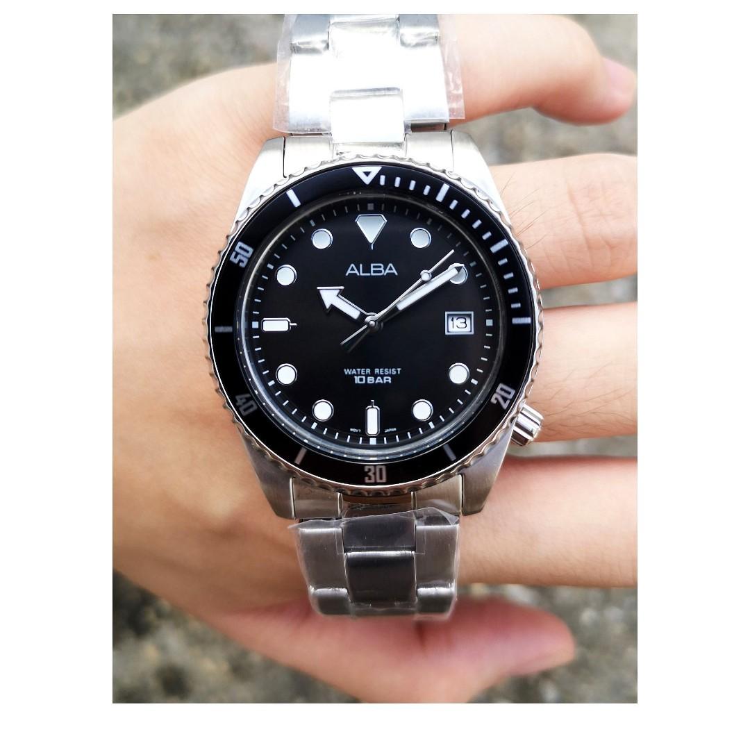 Seiko Alba Submariner Diver Watch 36mm Active Series with Lume