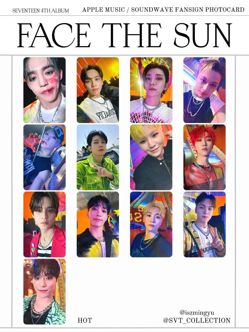 全品送料無料】 SEVENTEEN バーノン トレカ セット FACE THE SUN